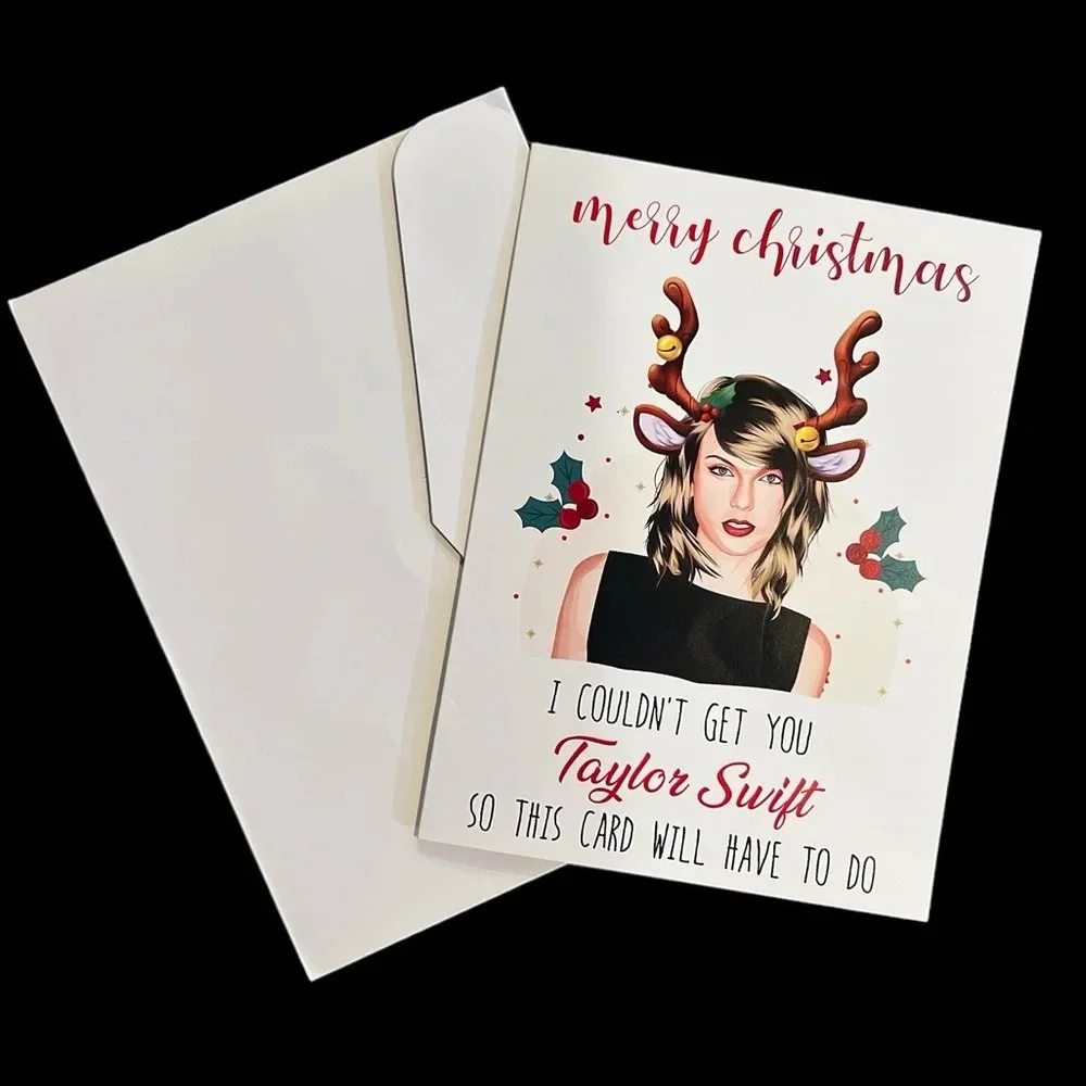 Taylor Swift Holiday Merry Christmas Card Swiftie Gift Eras Tour x 2
